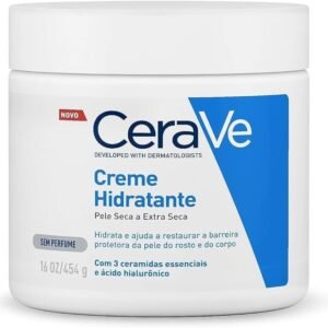 CeraVe Creme Hidratante Corporal, com 3 Ceramidas Essenciais e Ácido Hialurônico, 453g
