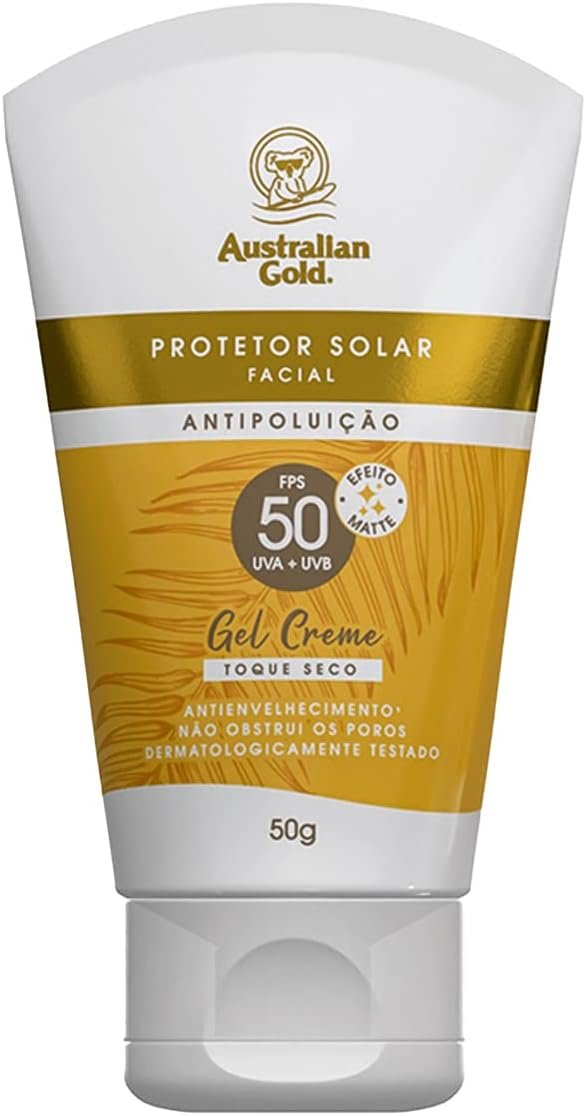 Australian Gold Protetor Solar Facial Gel Creme Fps 50 50Gr, Australian Gold
