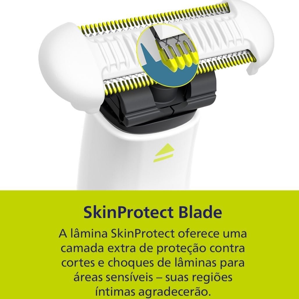 Aparador de Pelos Íntimo Philips OneBlade Intimate QP1924/10 À prova d'água - Bivolt - Image 4